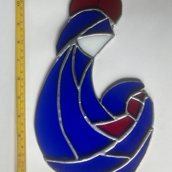 Vintage Handmade Mother Mary & Jesus Stained Glass - Picture 5 of 6